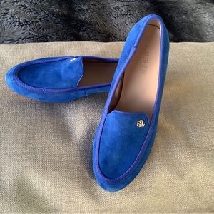 Ralph Lauren Clair Loafers Royal Blue Suede 9B